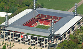 Rheinenergie Stadion vu du ciel