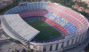 Stade du Camp Nou vu du ciel