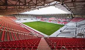Stade Europa-Park vu des tribunes
