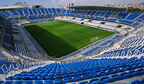 Stade La Rosaleda vu des tribunes