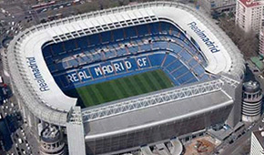 Stade Santiago Bernabéu vu du ciel