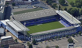 Stade de Portman Road vu du ciel