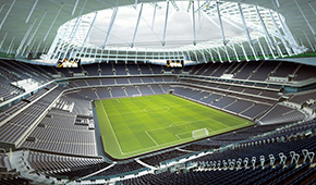 Tottenham Hotspur Stadium vu des tribunes